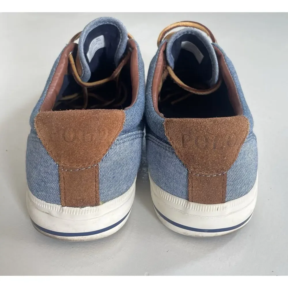 Polo Ralph Lauren Vaughn Saddle Denim Size US 8 D Men's Casual Shoes